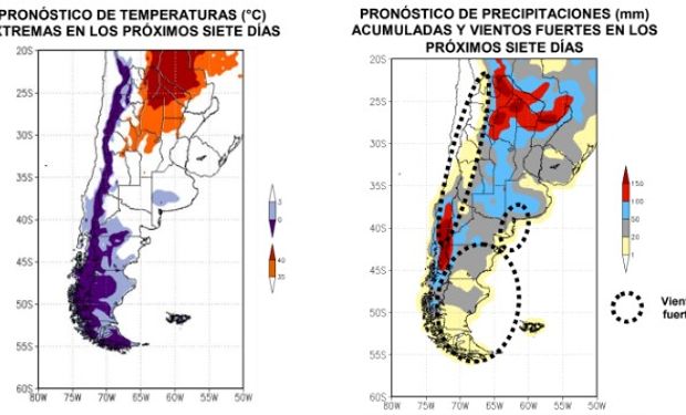 Se pronostican lluvias en La Pampa y Córdoba que podrían revertir las deficiencias hídricas superficiales.