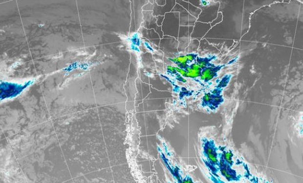 En la foto satelital se aprecia el despliegue de coberturas de mayor desarrollo sobre el norte de Buenos Aires.