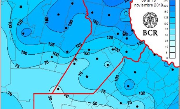 El epicentro del reciente bloqueo húmedo dejó en el 20% del área santafesina lluvias de 220 a 350 mm en 72 horas.