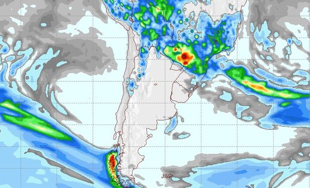 Mapa de Precipitaciones para el 24 de diciembre.