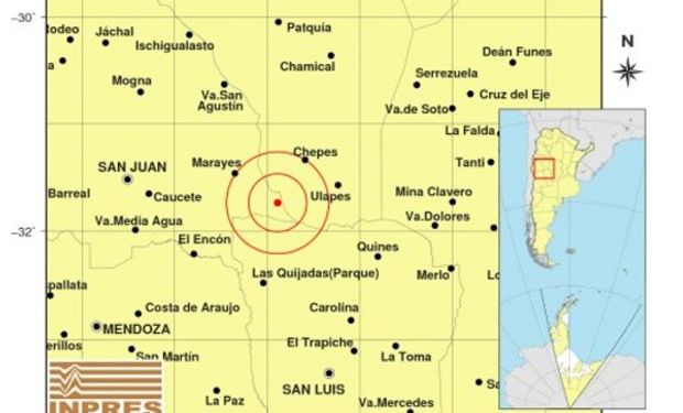 Un sismo de 4,8 grados hizo temblar a San Juan, Mendoza y La Rioja
