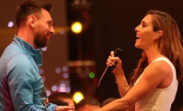 La Sole le cantó a Messi y confesó: “Estaba yo más nerviosa que él”