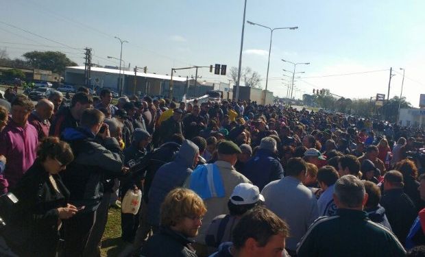 La protesta fue en la cuenca lechera de Rafaela.