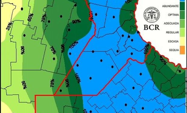 Mapa de agua útil trigo 20/8/15.