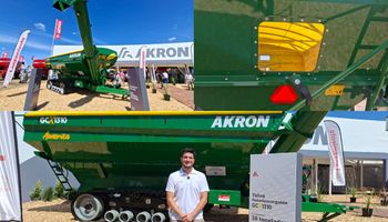 La tolva que deslumbra al campo, fabricada en Argentina con "corazón" americano: descarga 20.000 kilos por minuto y carga hasta 38 toneladas