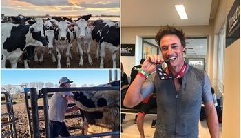 El productor "ironman" que corrió su propio Mundial: tiene a la leche y a las vacas como estandarte y convoca a un desafío