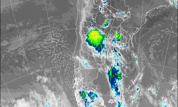 Alerta amarilla por tormentas fuertes en la zona centro del país