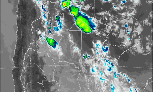 Las tormentas se trasladan al norte: se esperan 60 mm hasta la mañana del miércoles