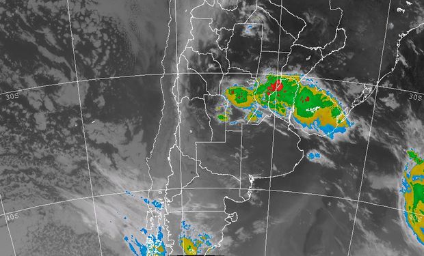 Las principales zonas afectadas por el mal tiempo son Córdoba, Santa Fe y Entre Ríos.