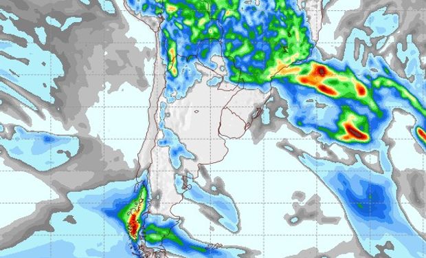Pronóstico de precipitaciones para el 30 de enero de 2017.