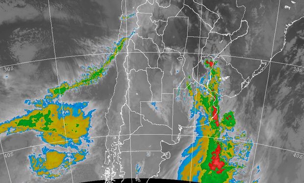 Se espera que con el transcurso del día las lluvias se consoliden en el este con una mejora lenta y un corrimiento hacia el este entrerriano, Uruguay y luego el centro norte de la Mesopotamia y el este del NEA.