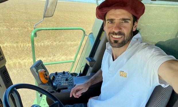 Juan José Boccolini es ingeniero biomédico y produce junto a su padre cerca de Río Cuarto, Córdoba, una zona en la que casi no se siembra trigo.