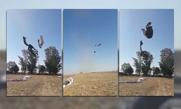 ¿Fenómeno? Asombro en un campo de Córdoba por un silo bolsa "volador"