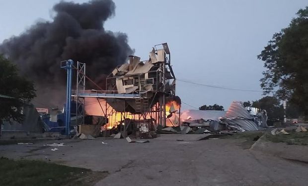 Rusia atacó una empresa agrícola y destruyó 120 toneladas de granos