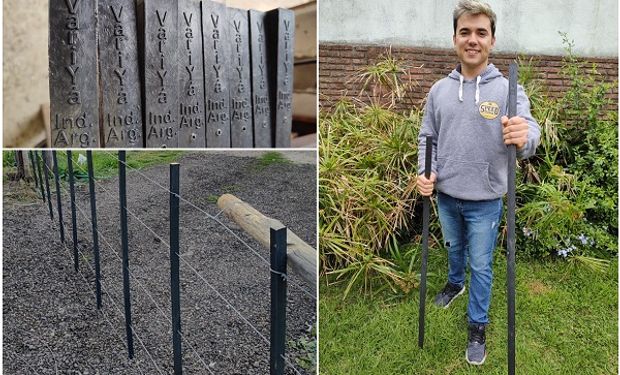 Único en el campo: el joven de Entre Ríos que soñaba con darle un nuevo uso al plástico y ahora produce varillas flexibles que duran más de 40 años