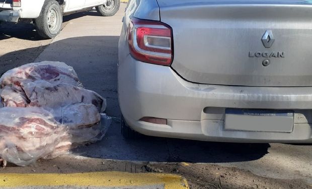 Detienen un auto con 14 costillares en un bolso con frazadas para evadir el control sanitario