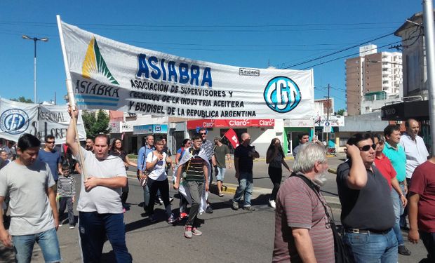 La movilización en la ciudad de San Lorenzo.