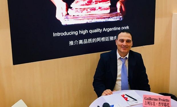 Guillermo Proietto, Gerente de Argenpork en la feria SIAL de China.