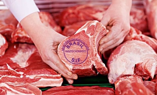 Carne bovina brasileira com selo do Serviço de Inspeção Federal (SIF), requisito para exportação.
