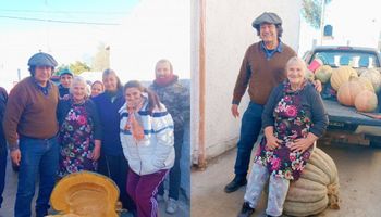 Cosechó un zapallo gigante y lo donó a un comedor comunitario