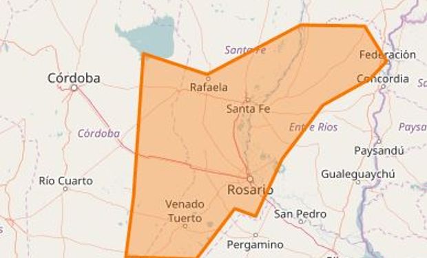 La zona afectada por las tormentas.