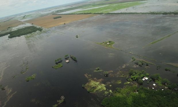 Zona de Villa Minetti afectada por las precipitaciones.